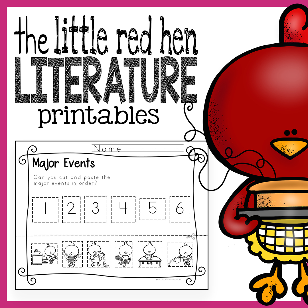 The Little Red Hen Worksheets regarding Free Printable Little Red Hen Characters Printables