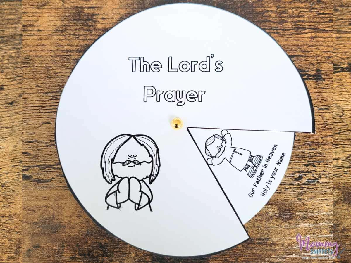 The Lord&amp;#039;S Prayer For Kids- A Printable Color Your Own Wheel Craft inside Free Printable The Lord&amp;#039;S Prayer Activity Sheets