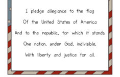 The Pledge Of Allegiance | Kindergarten Nana for Free Printable Pledge Of Allegiance