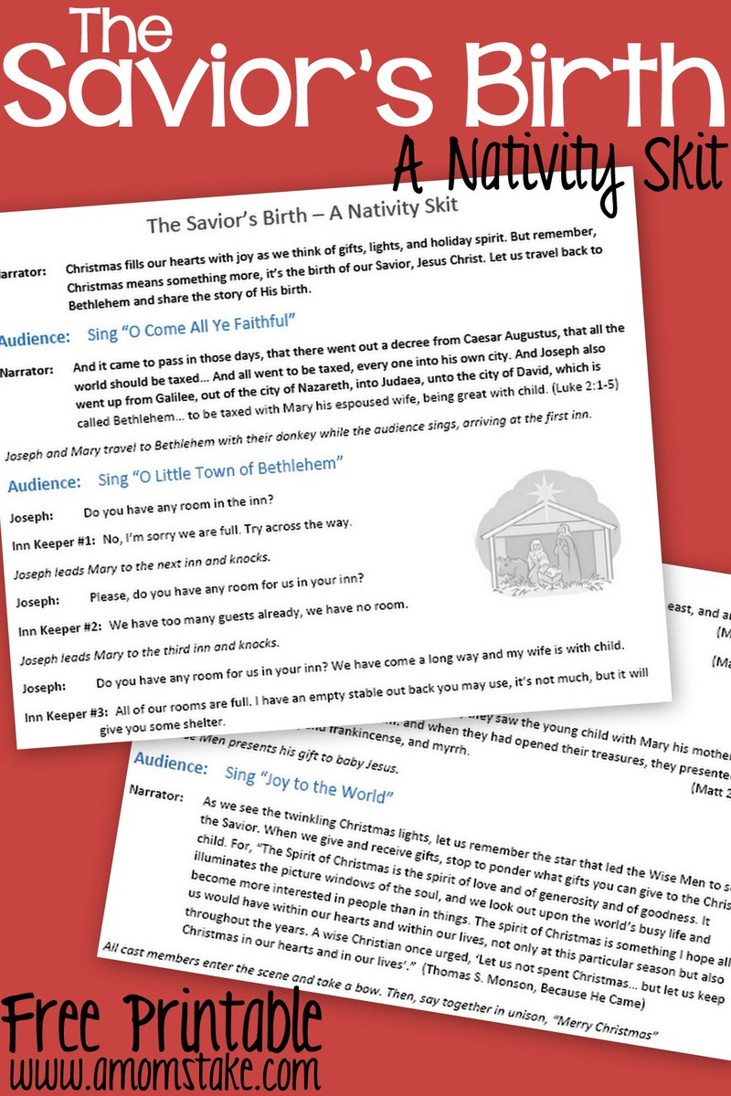 The Savior&amp;#039;S Birth: A Nativity Skit Script With Music – Free with regard to Free Printable Skits For Seniors