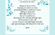 The Serenity Prayer Version – 10 Free Pdf Printables | Printablee in Free Printable Serenity Prayer Long Version
