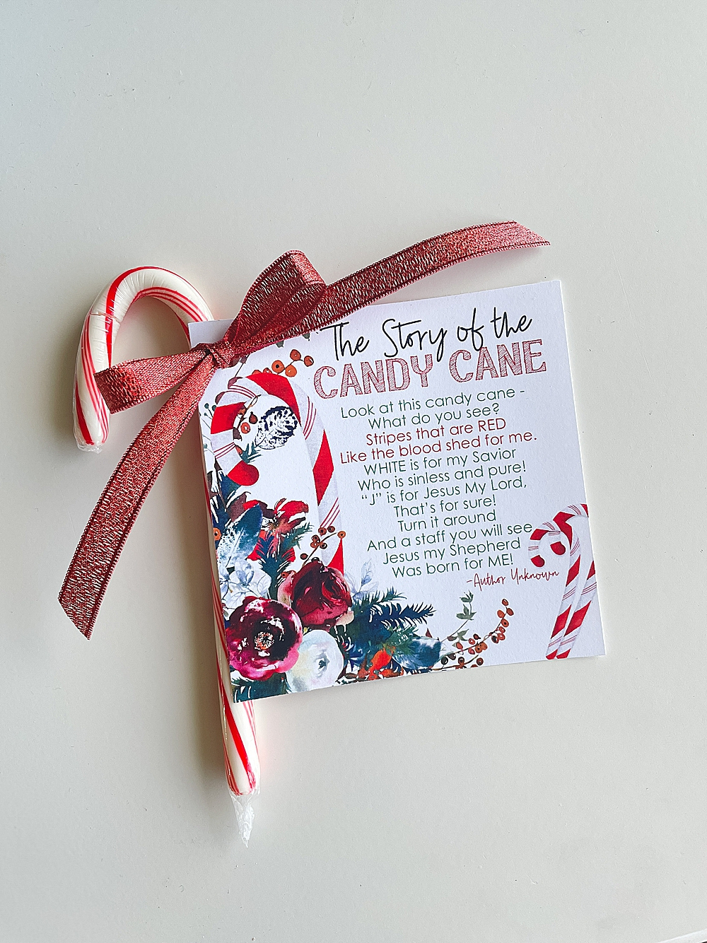 The Story Of The Candy Cane With Printable Tags - Six Clever Sisters with Legend Of The Candy Cane Printable Tag