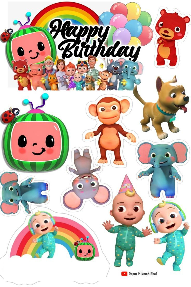 Topper Cocomelon | Birthday Cake Topper Printable, Mermaid Cake throughout Cocomelon Cake Topper Printable Free Download