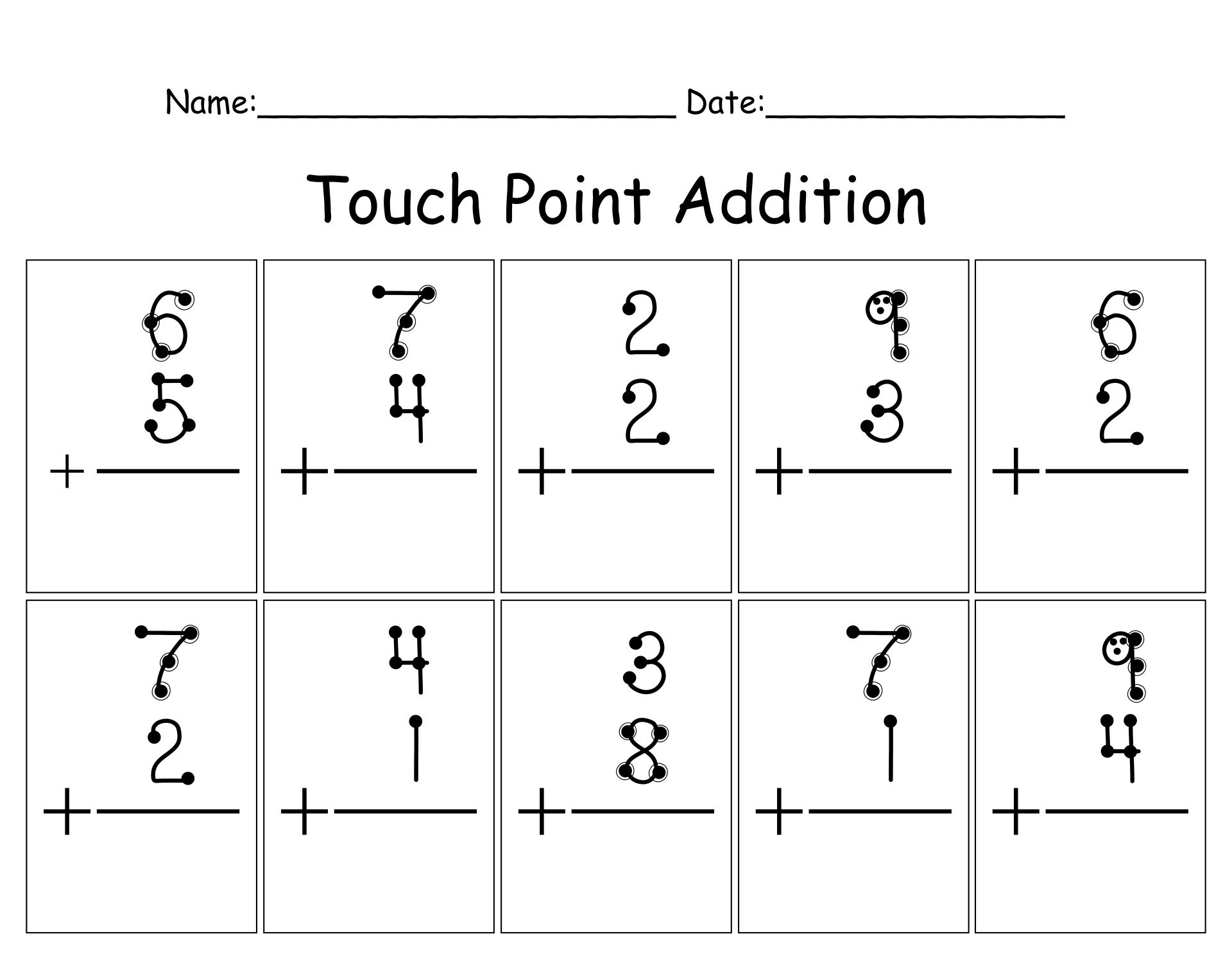 Touchmath Numbers 1 9 - 10 Free Pdf Printables | Printablee intended for Touchpoint Math Printables Free