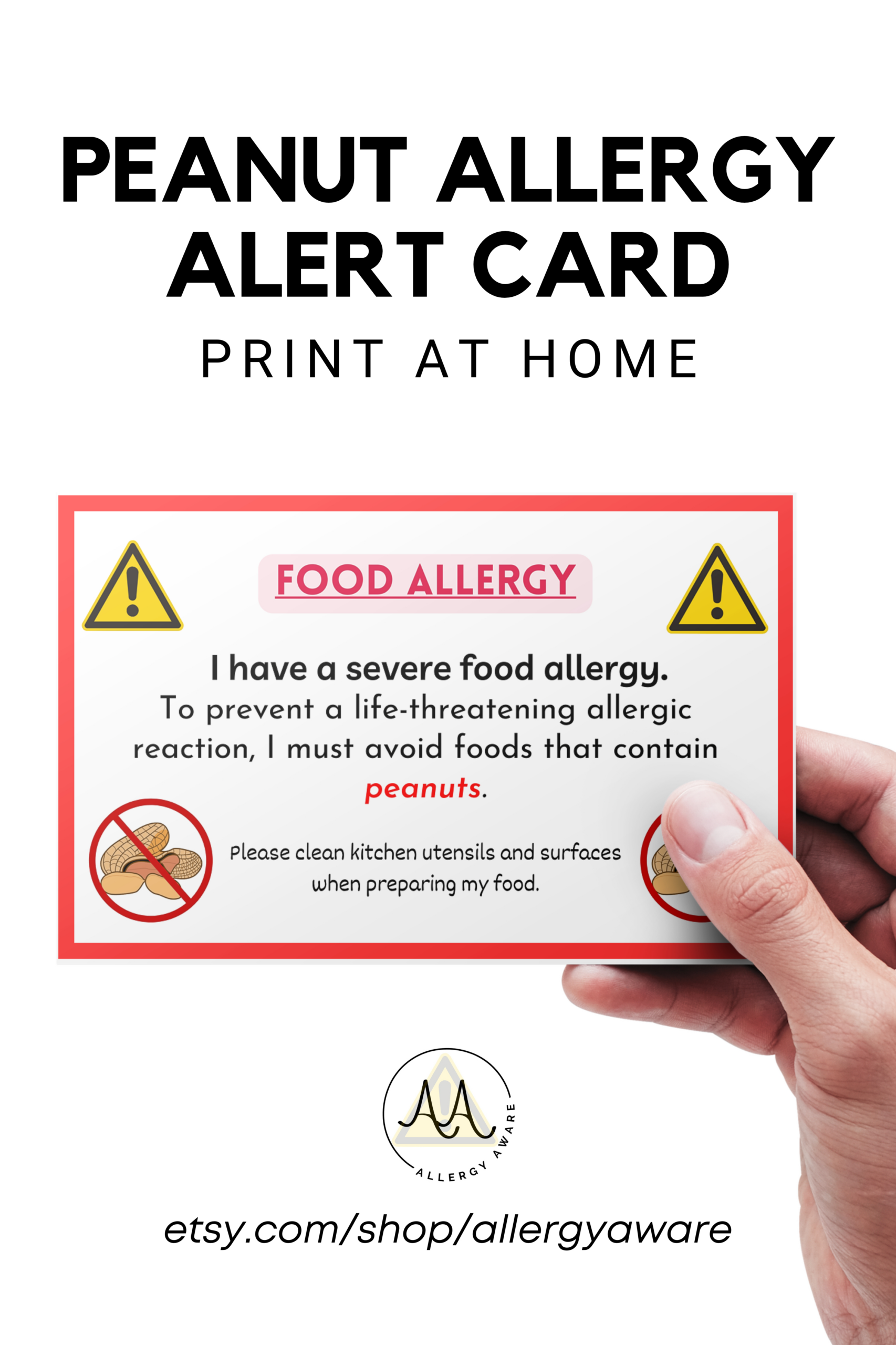 Travelling With Food Allergies? 🌮🚫 Try Custom Allergy Cards regarding Free Printable Allergy Cards