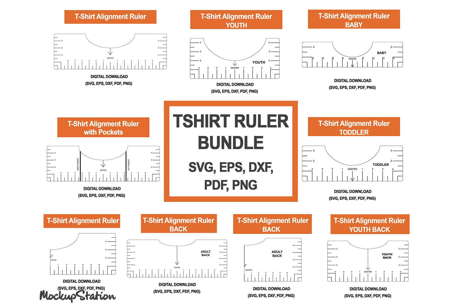 Tshirt Ruler Svg Bundle | T-Shirt Alignment Tool (1033835) pertaining to Printable T Shirt Ruler Svg Free