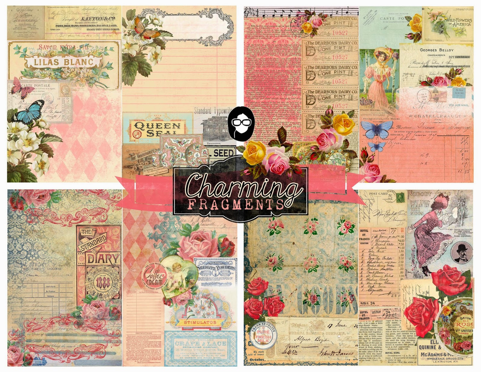 Tsunami Rose Designs: &amp;quot;Charming Fragments&amp;quot; Printable Journal Kit within Tsunami Rose Free Printables
