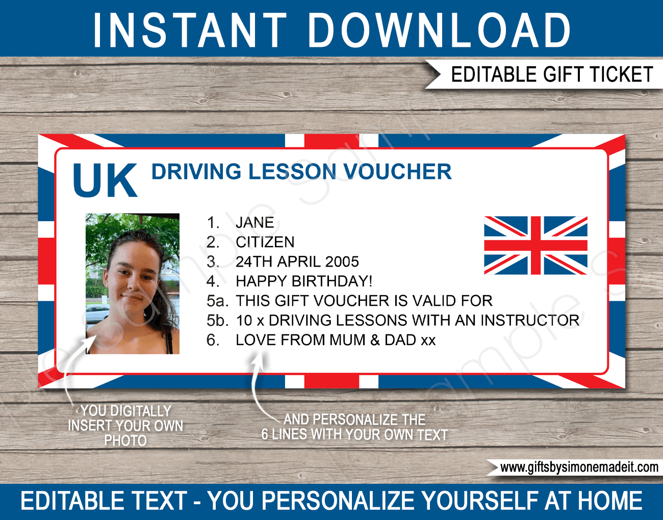 Uk Driving Lessons Gift Voucher Template within Free Printable Driving Lesson Voucher Template