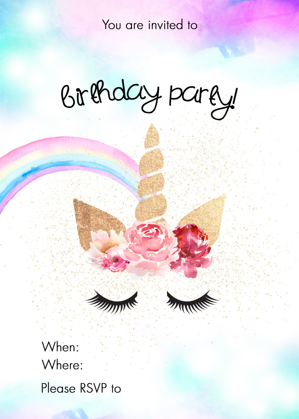 Unicorn Birthday Party Ideas W/ Free Printable - The Diy Lighthouse with Unicorn Birthday Free Printables