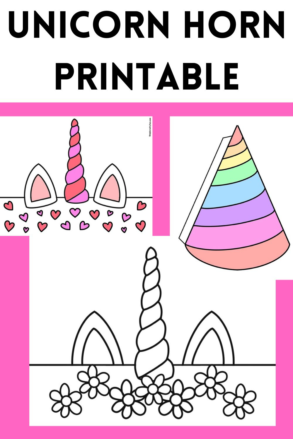 Unicorn Horn Headband Template Free Printable - within Free Printable Unicorn Horn And Ears Template