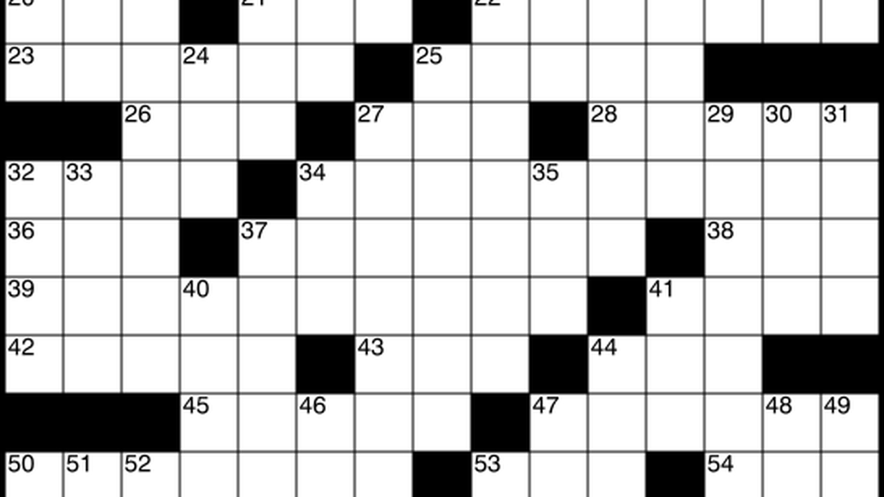 Universal Crossword Puzzle for Printable Universal Crossword
