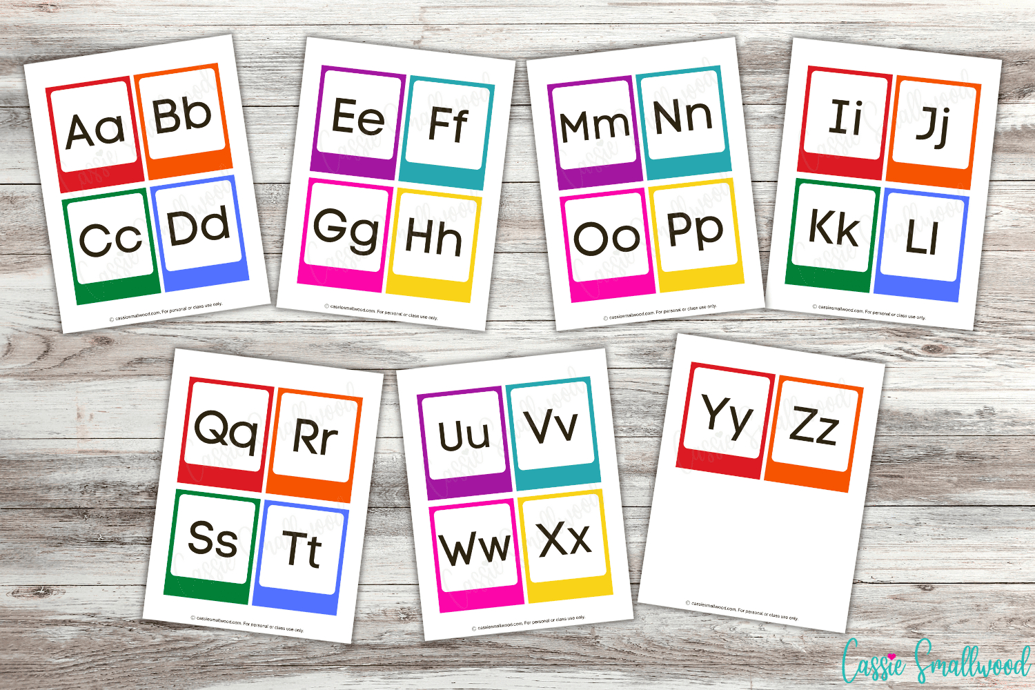 Upper Case And Lower Case Alphabet Flashcards - Cassie Smallwood in Upper and Lowercase Letters Printable Flashcards Free