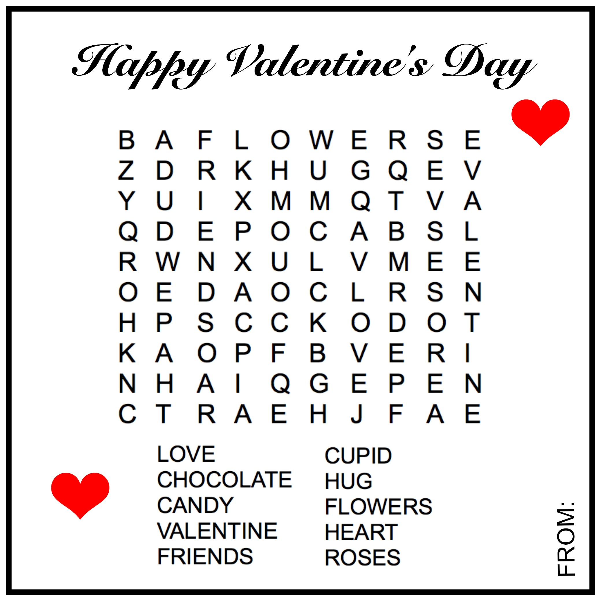 Valentine Word Search - Mountain Laurel Federal Credit Union within Free Printable Valentine&amp;#039;S Day Word Search