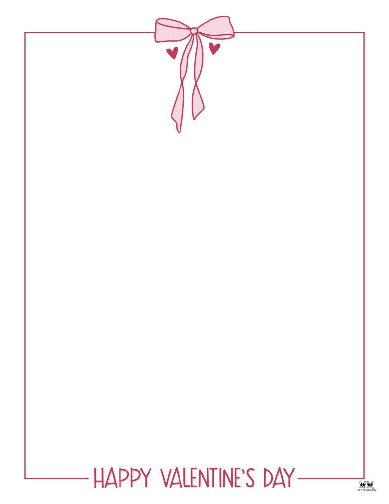 Valentine&amp;#039;S Day Borders &amp;amp; Frames - 30 Pages | Printabulls with regard to Free Printable Valentine Stationery Borders