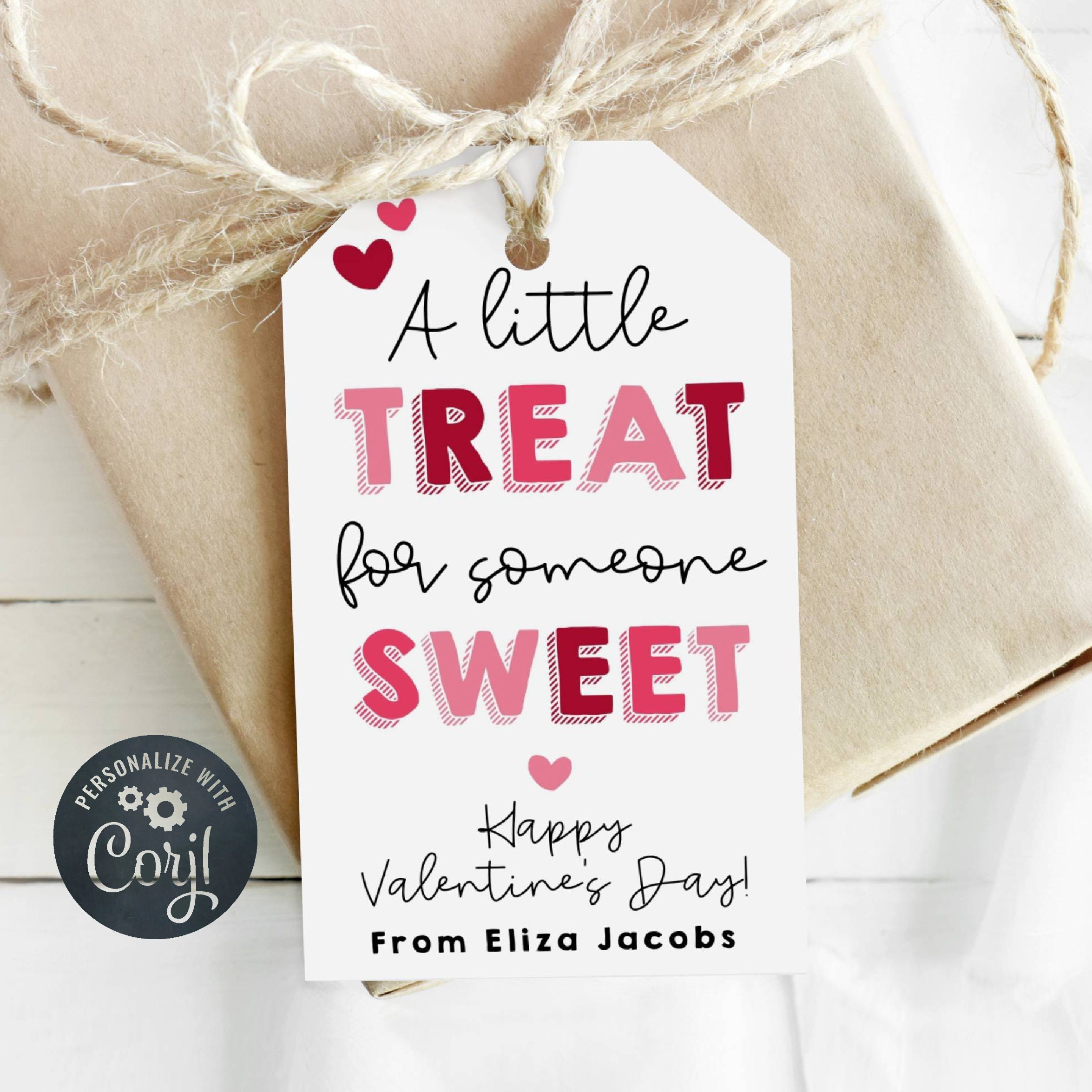 Valentine&amp;#039;S Day Gift Tag Template, Printable A Little Treat For inside A Little Treat For Someone Sweet Free Printable