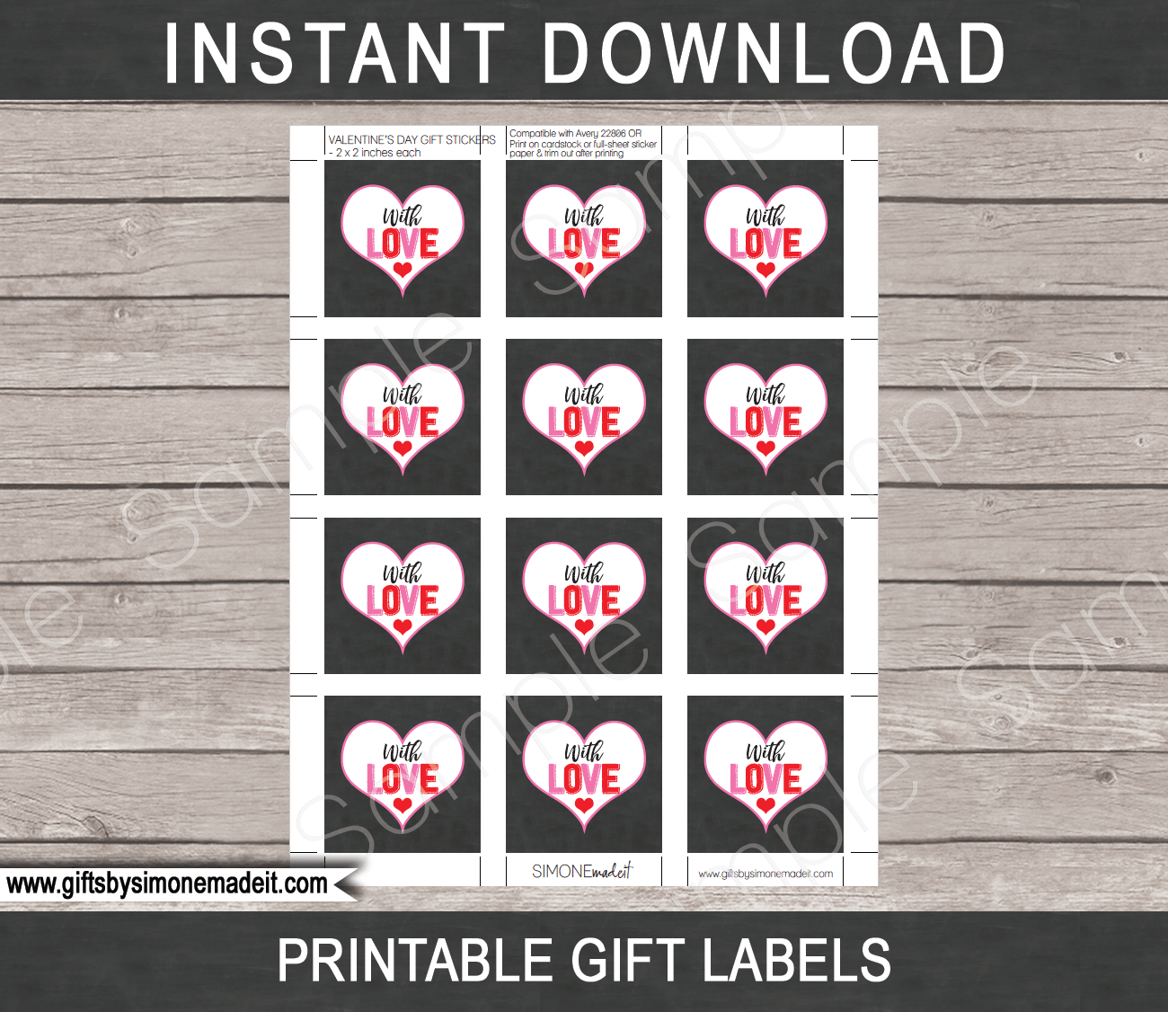 Valentine&amp;#039;S Day Gift Tags Set within Printable Valentine&amp;amp;#039;s Day Gift Tags