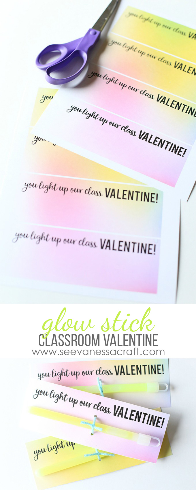 Valentine&amp;#039;S Day: Glow Stick Valentine Printable - See Vanessa Craft with regard to Glow Stick Valentines Free Printables