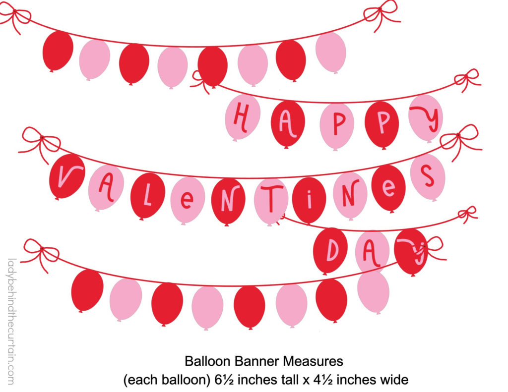 Valentine&amp;#039;S Day Party Free Printable Collection inside Free Printable Happy Valentine&amp;amp;#039;s Day Banner Printable