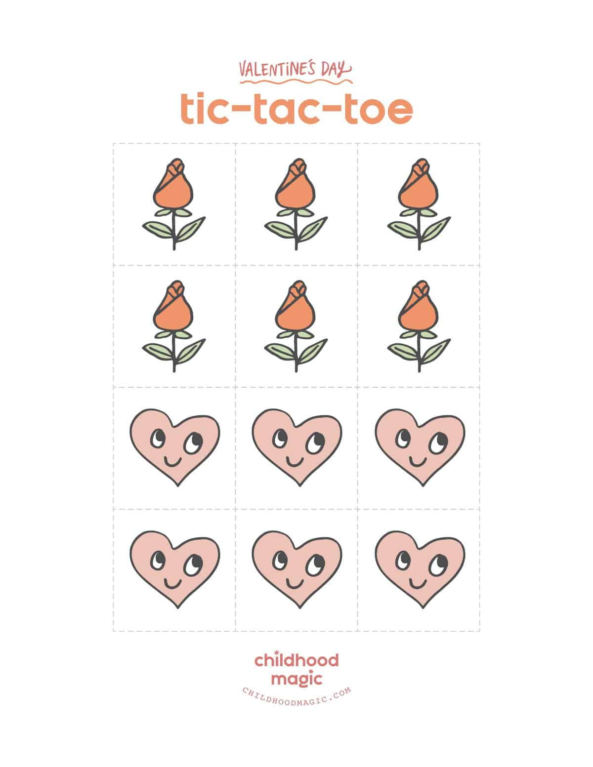 Valentine&amp;#039;S Day Tic-Tac-Toe - Childhood Magic pertaining to Free Printable Valentine&amp;#039;S Day Tic Tac Toe