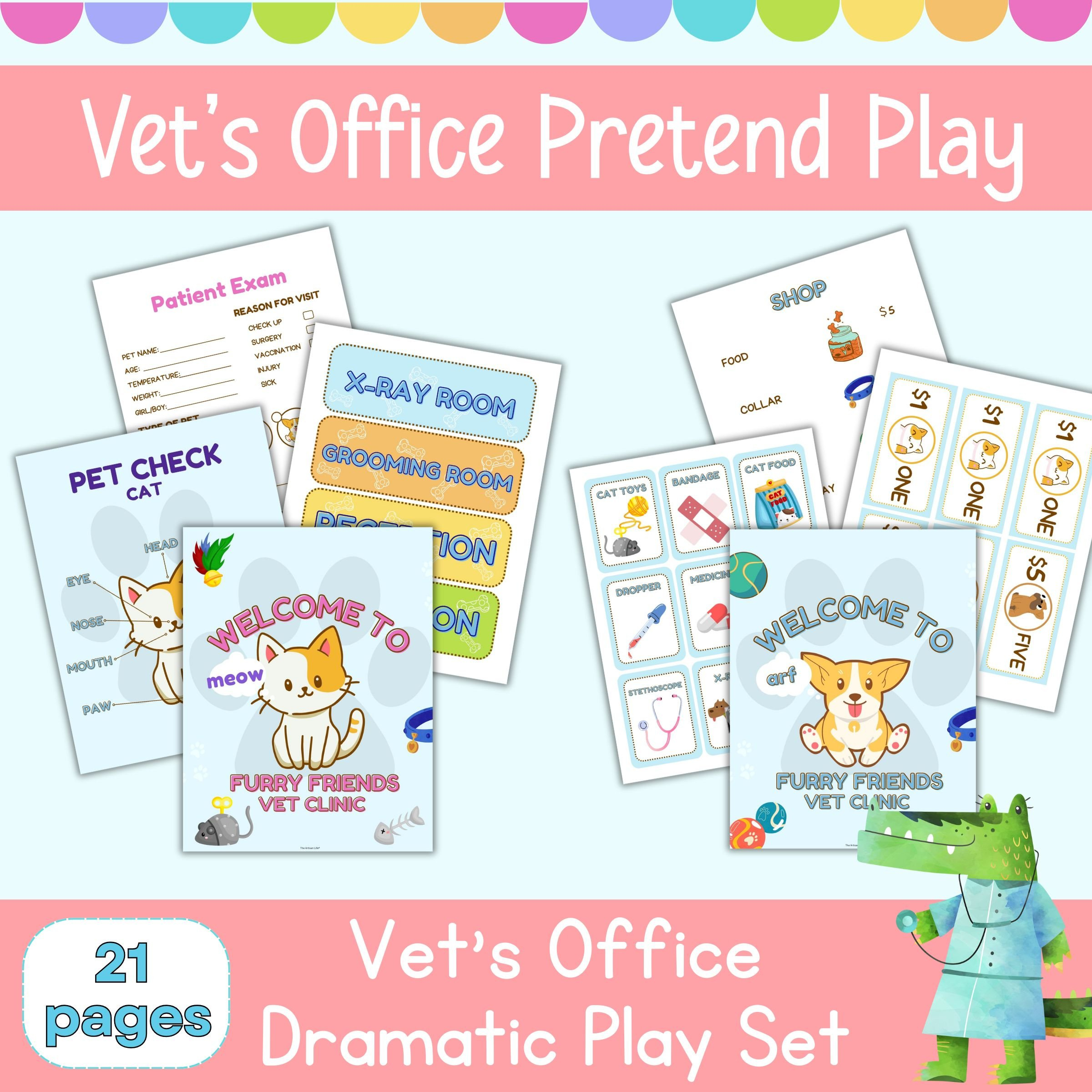 Vet Clinic Dramatic Play Free Printables - The Artisan Life regarding Dramatic Play Vet Clinic Free Printables