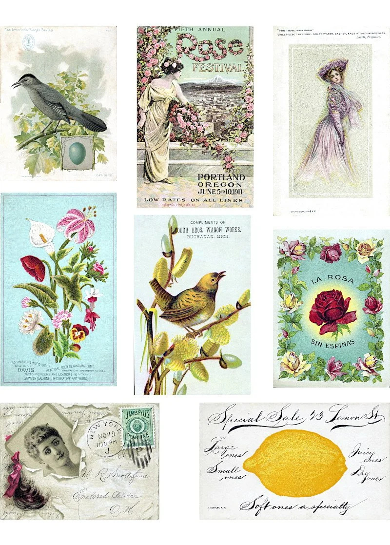Vintage Ads Ephemera Printables — The Art Scavenger regarding Free Vintage Ephemera Printables