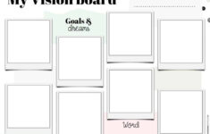 Vision Board Template – 27 Cute (&Free) Dream Board Printables with regard to Free Printable Weight Loss Vision Board Printables