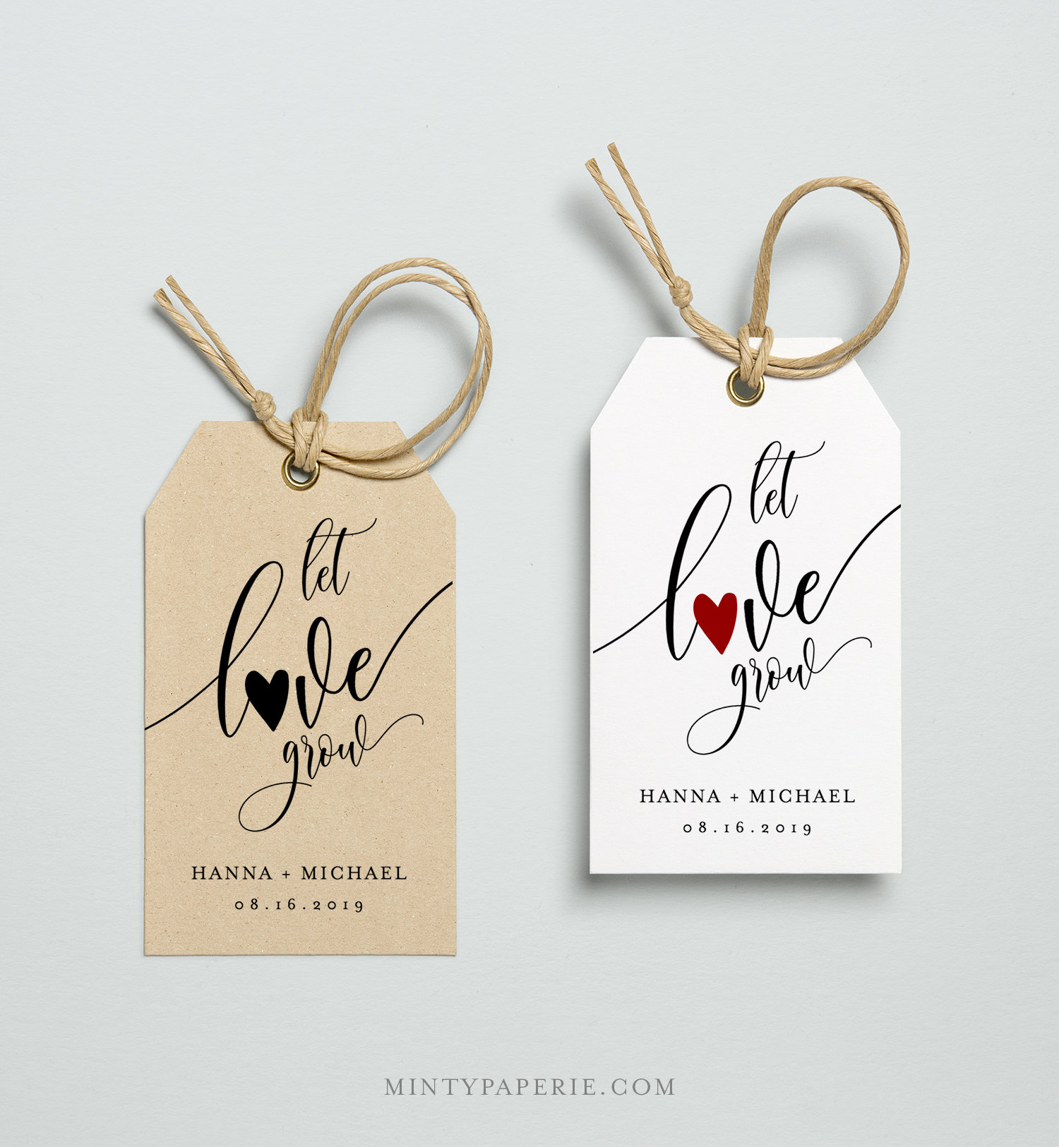 Wedding Favor Tag Template, Let Love Grow Tag, Bridal Shower Favor intended for Printable Let Love Grow Free Template