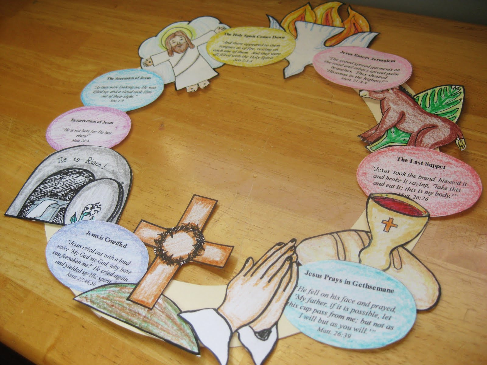 Wee Little Miracles: Make An Easter Story Wreath {Free Printables!} in Printable Easter Story in Pictures