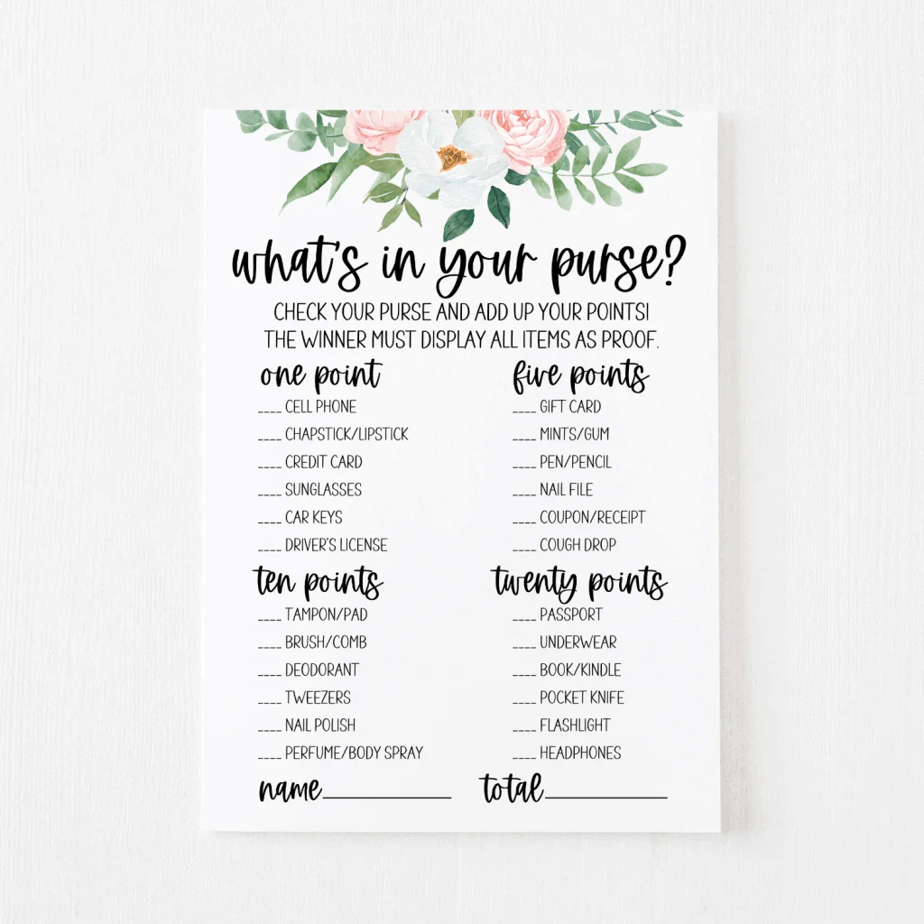 What&amp;#039;S In Your Purse? Game Free Printable | Modern Moh with What&amp;#039;S In Your Purse Game Printable Free
