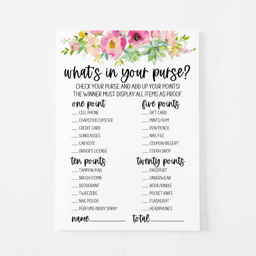 What&amp;#039;S In Your Purse? Game Free Printable | Modern Moh within What&amp;#039;S In Your Purse Game Free Printable