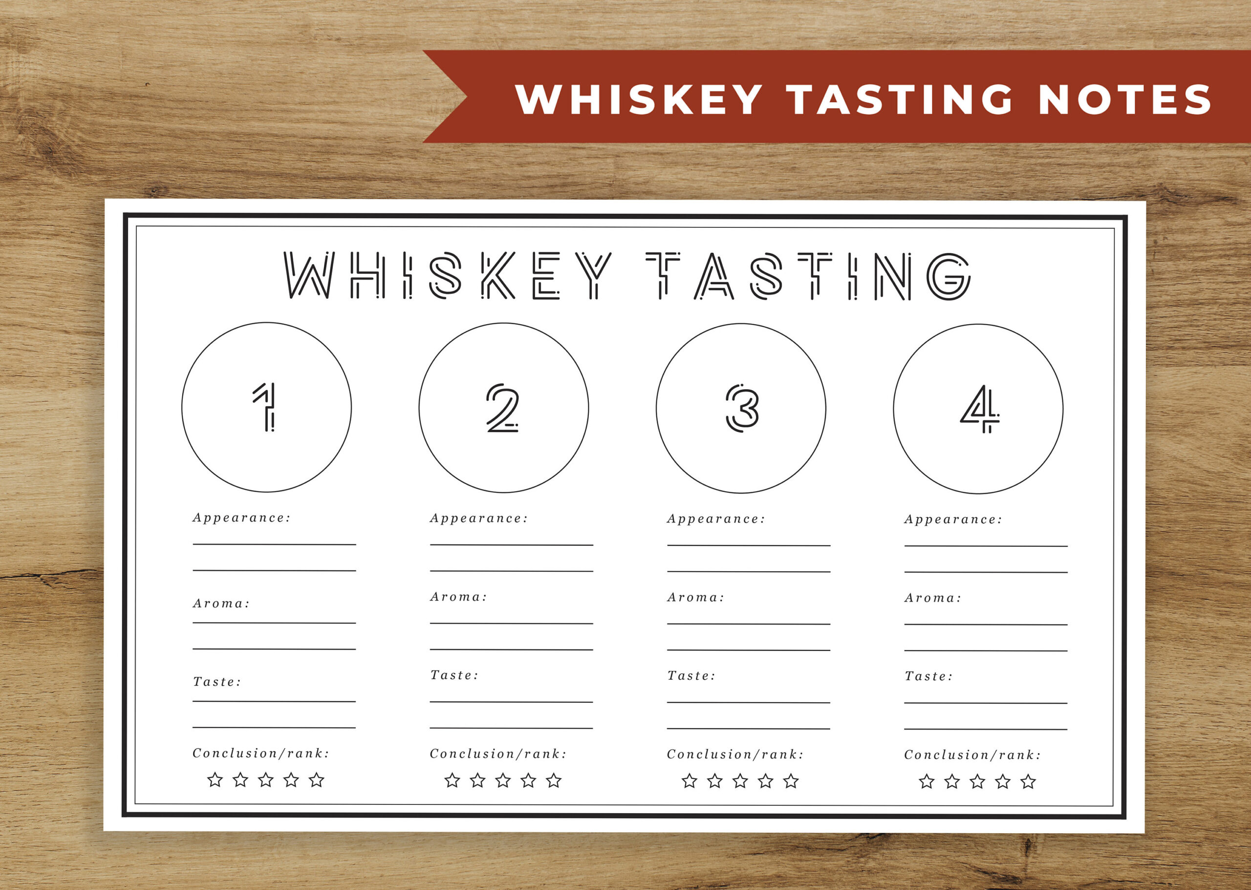 Whiskey Tasting Placemat, Printable Whiskey Tasting Score Card intended for Free Printable Whiskey Tasting Sheet Template