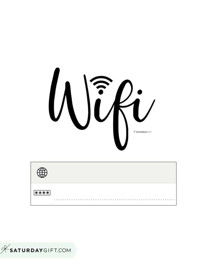 Wifi Password Sign - 11 Cute &amp;amp; Free Printable Templates for Free Printable Wifi Password Template 5X7