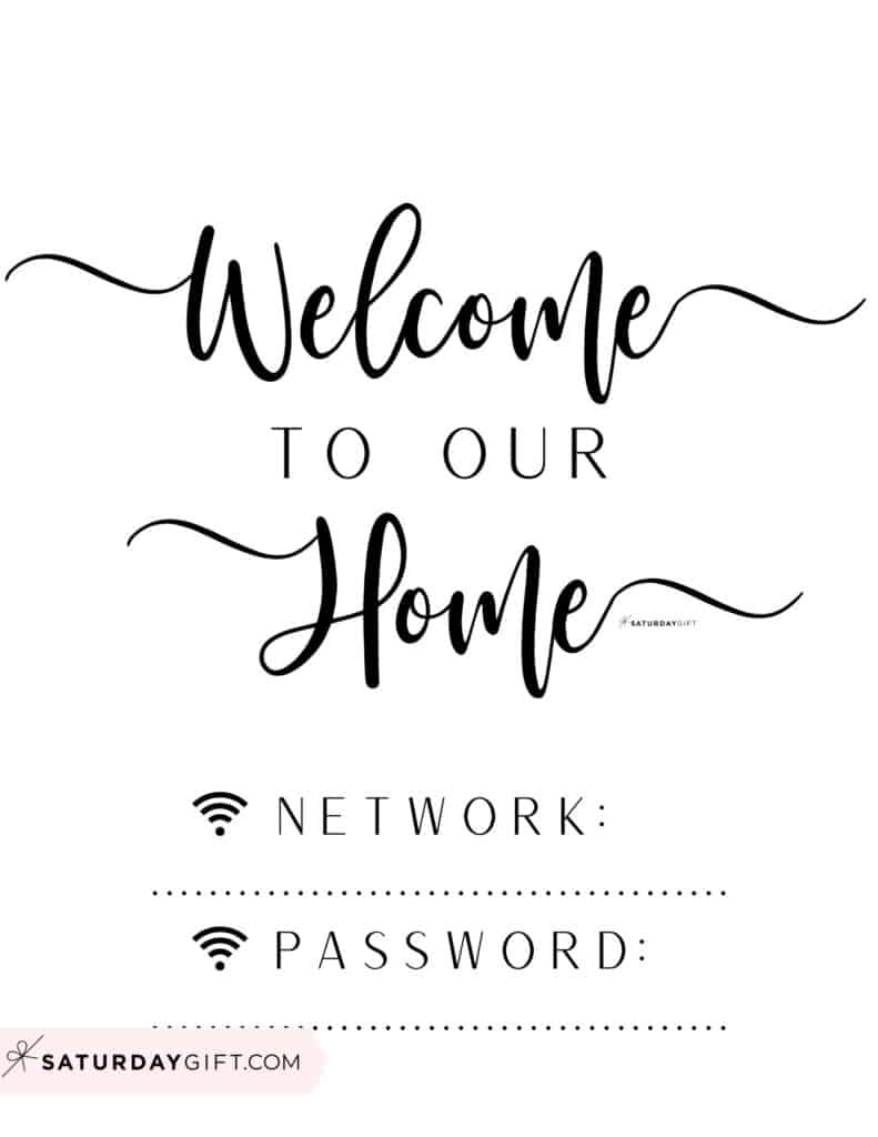 Wifi Password Sign - 11 Cute &amp;amp; Free Printable Templates intended for Free Printable Wifi Password Template 5X7