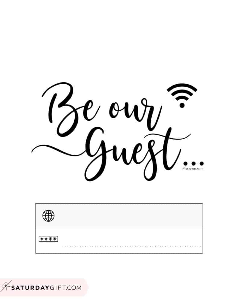 Wifi Password Sign - 11 Cute &amp;amp; Free Printable Templates throughout Free Printable Wifi Password Template 5x7