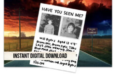 Will Byers Missing Poster – Stranger Things Instant Digital with regard to Have You Seen Me Will Byers Printable
