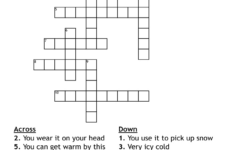 Winter Crossword Puzzle – Wordmint with Winter Crosswords Printable