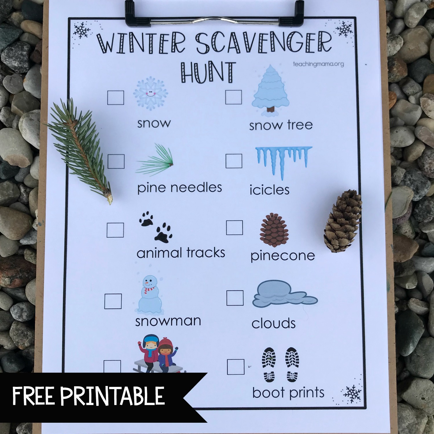 Winter Scavenger Hunt within Free Printable Winter Scavenger Hunt