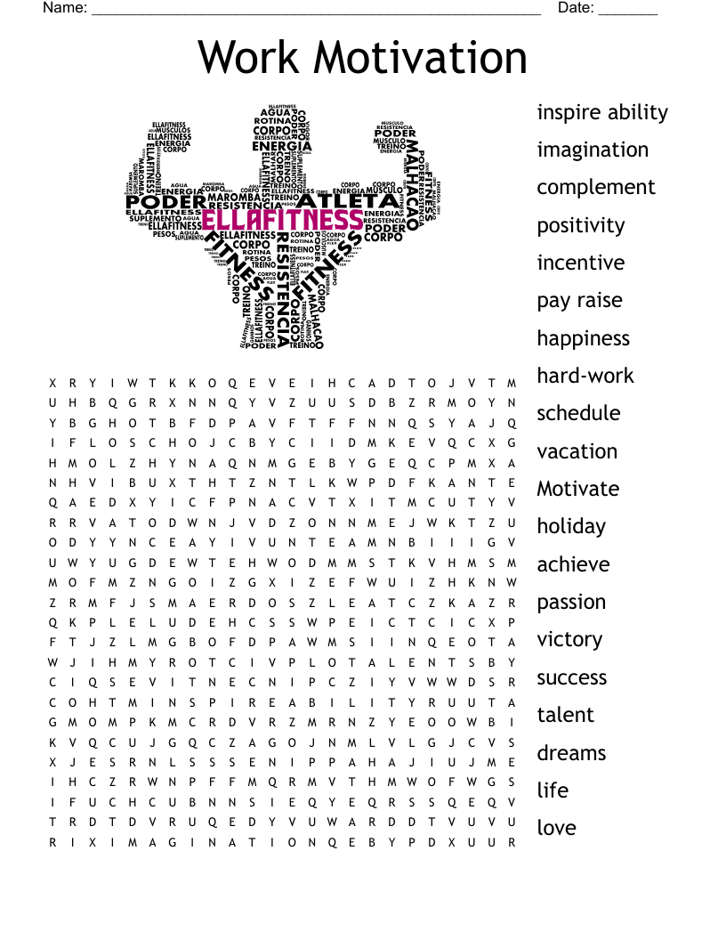Work Motivation Word Search - Wordmint regarding Motivational Word Search Printable
