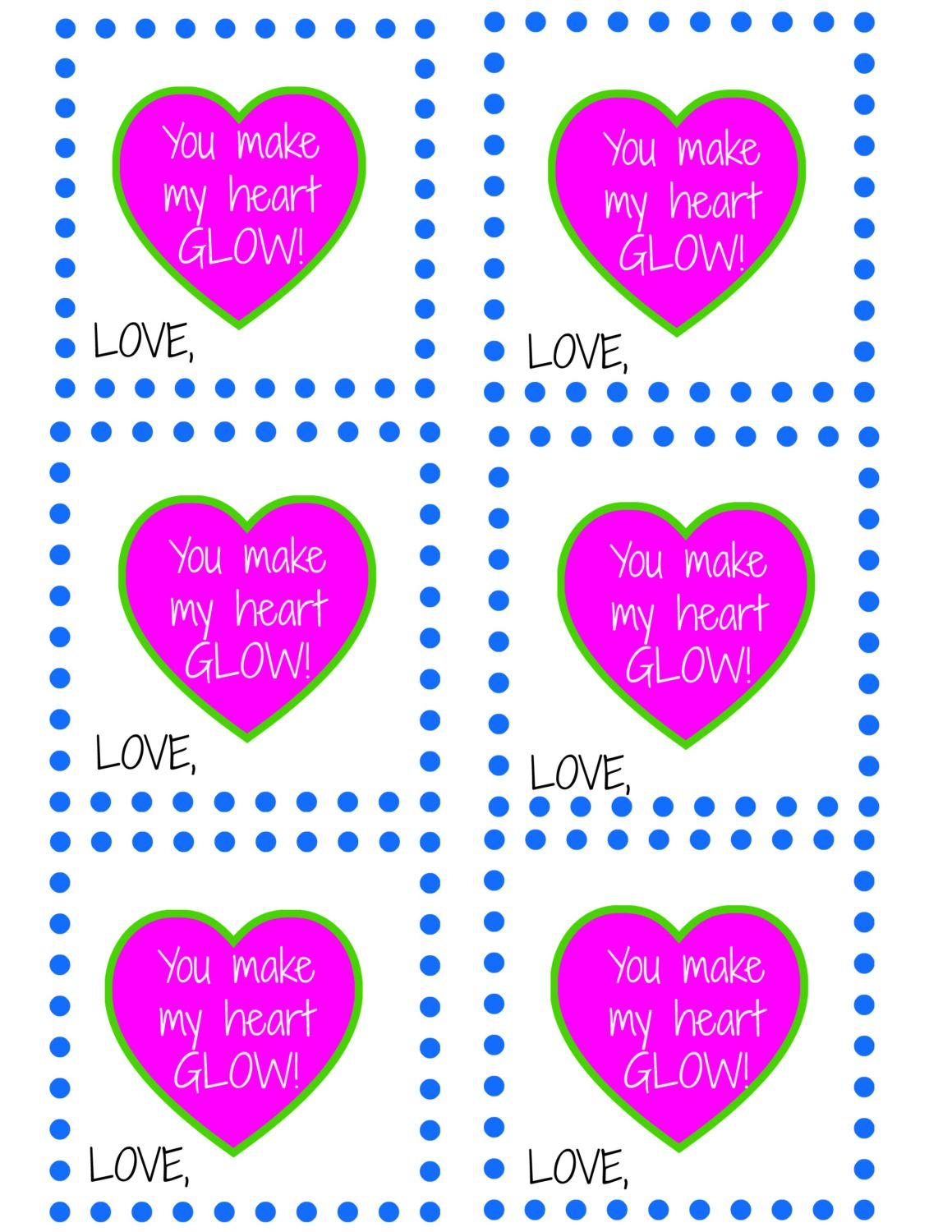 You Make My Heart Glow Valentine Printable | The Toy Insider pertaining to You Make My Heart Glow Free Printable
