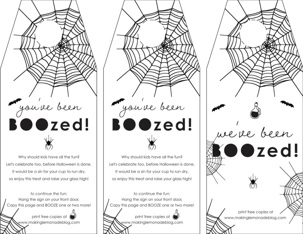 You&amp;#039;Ve Been Boozed&amp;quot; Free Printables - Making Lemonade regarding We Ve Been Boozed Free Printable