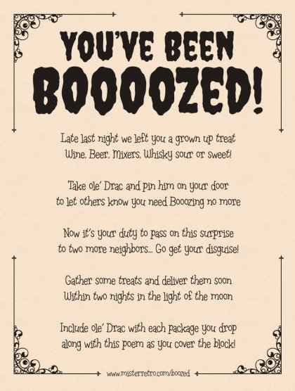 You&amp;#039;Ve Been Boozed! throughout We Ve Been Boozed Free Printable