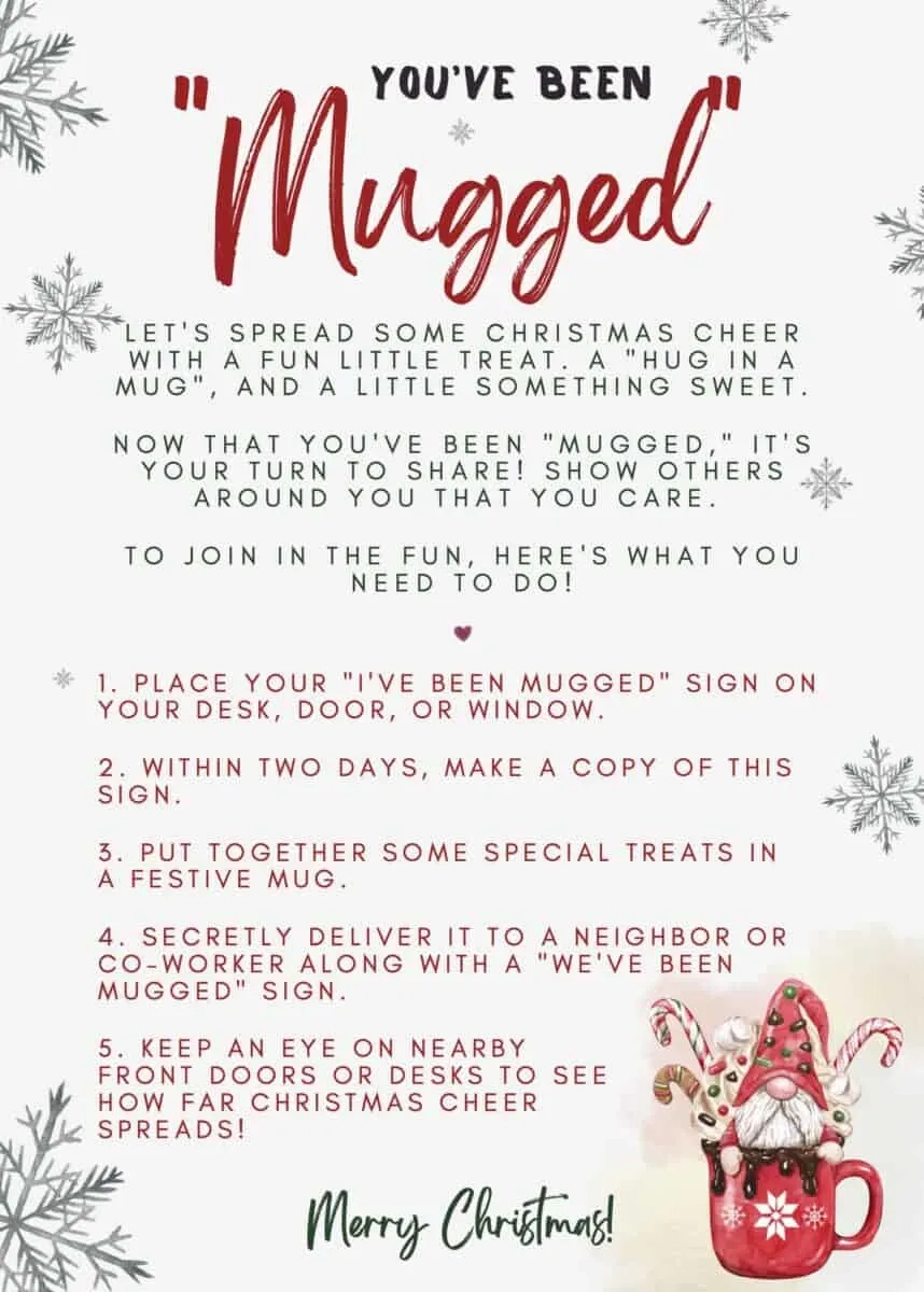 You&amp;#039;Ve Been Mugged Game - Gift Ideas And Free Printable - Single regarding I Ve Been Mugged Free Printable