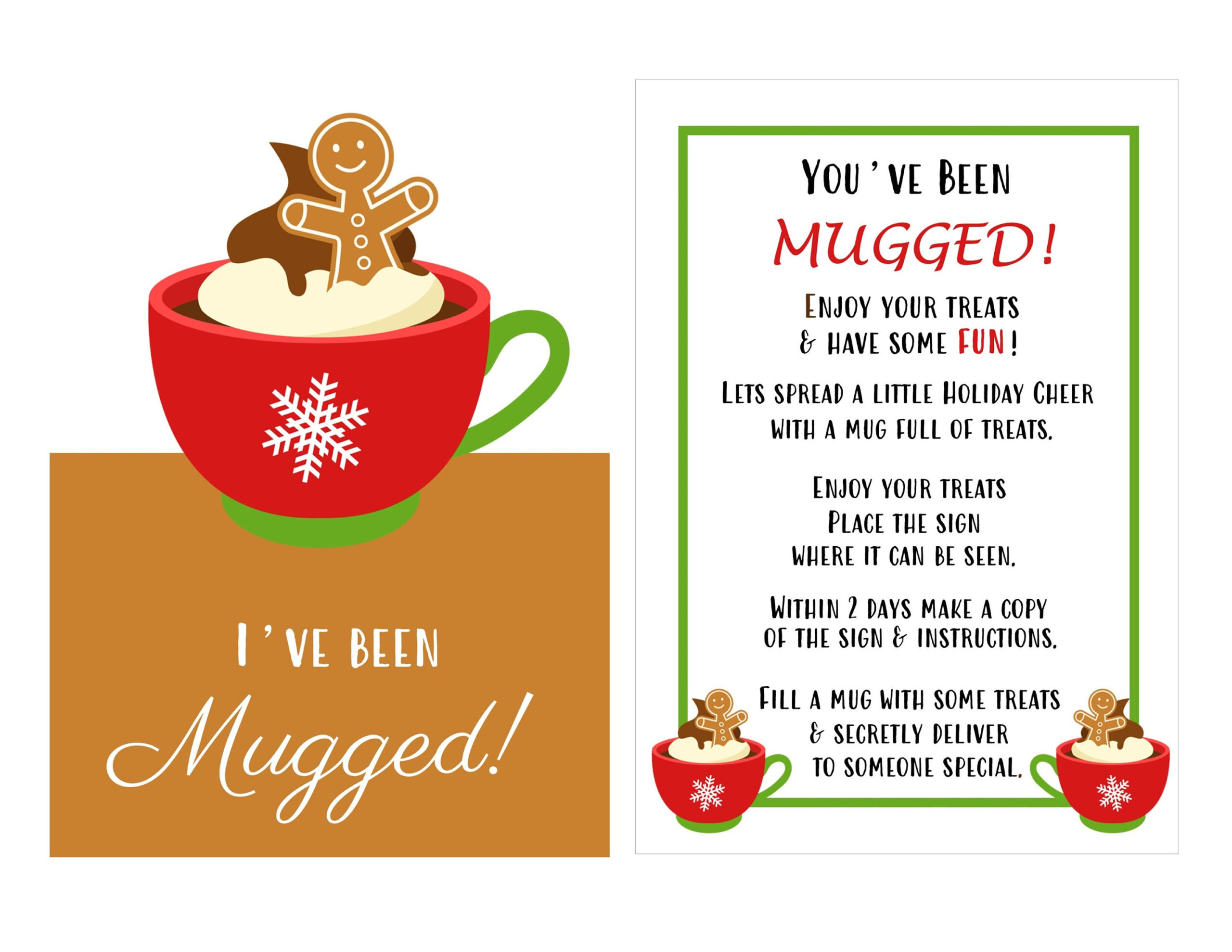 You&amp;#039;Ve Been Mugged - Printable Instructions, Sign, And Treat Bag with regard to You Ve Been Mugged Free Printable
